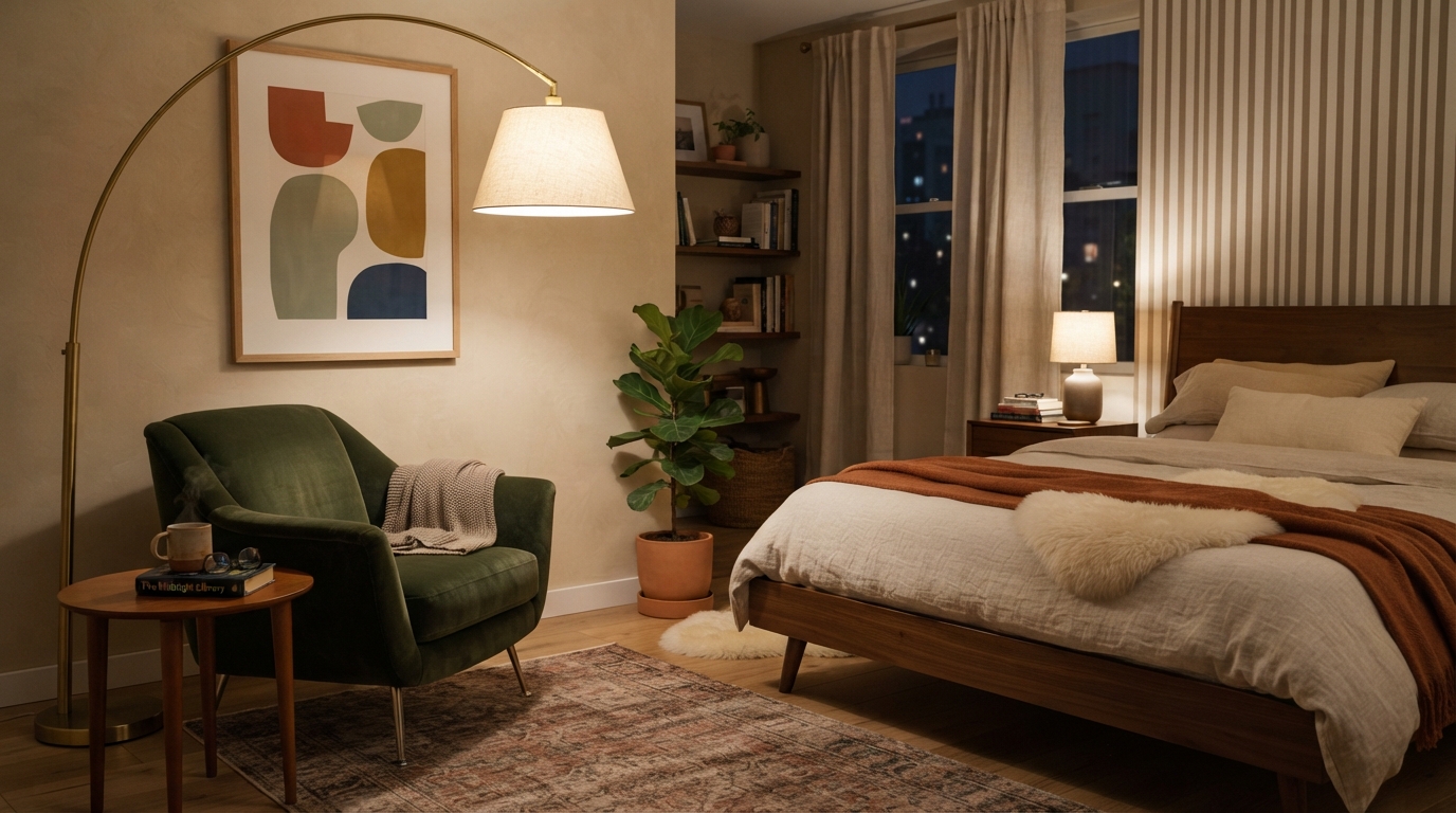 Mid-Century Modern Queen Bed