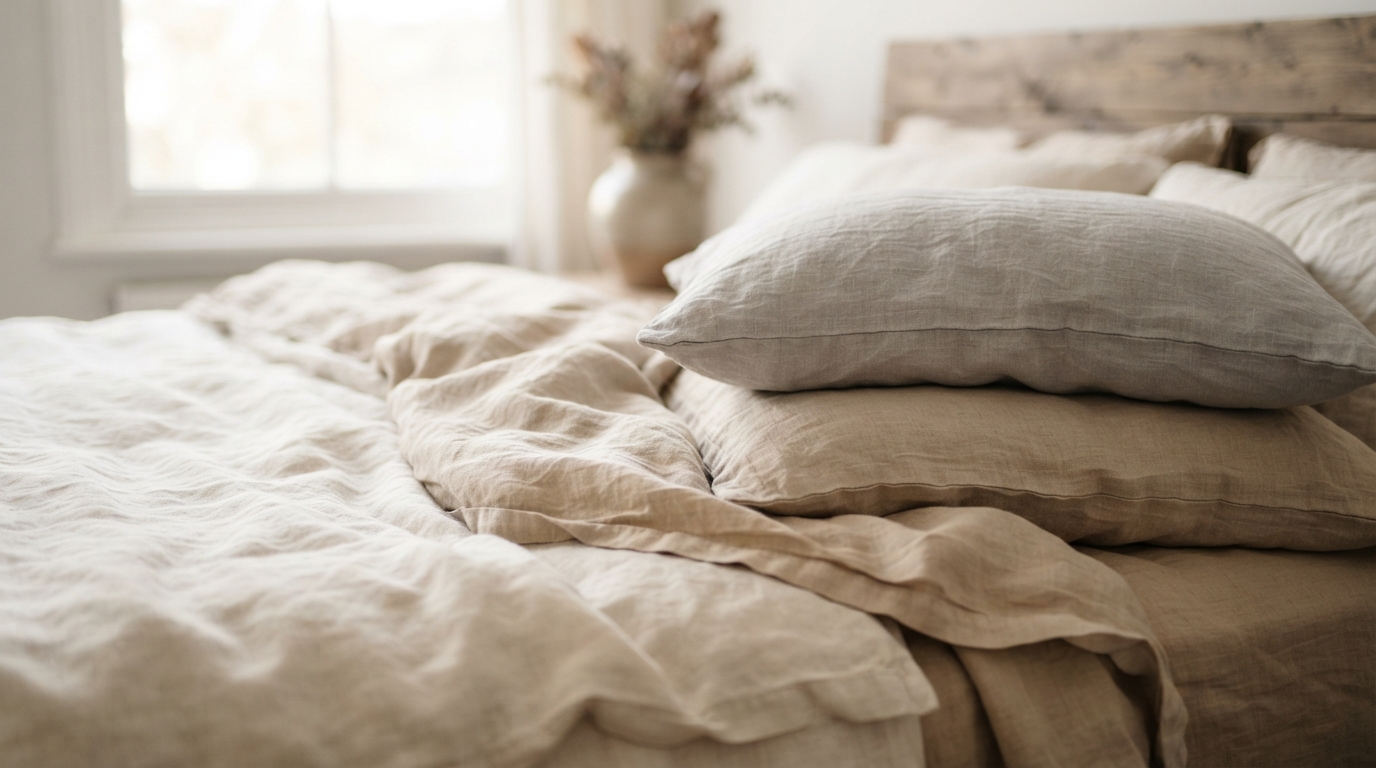 Calming Green Bedroom Colour Palette with Soft Neutrals and Natural Accents