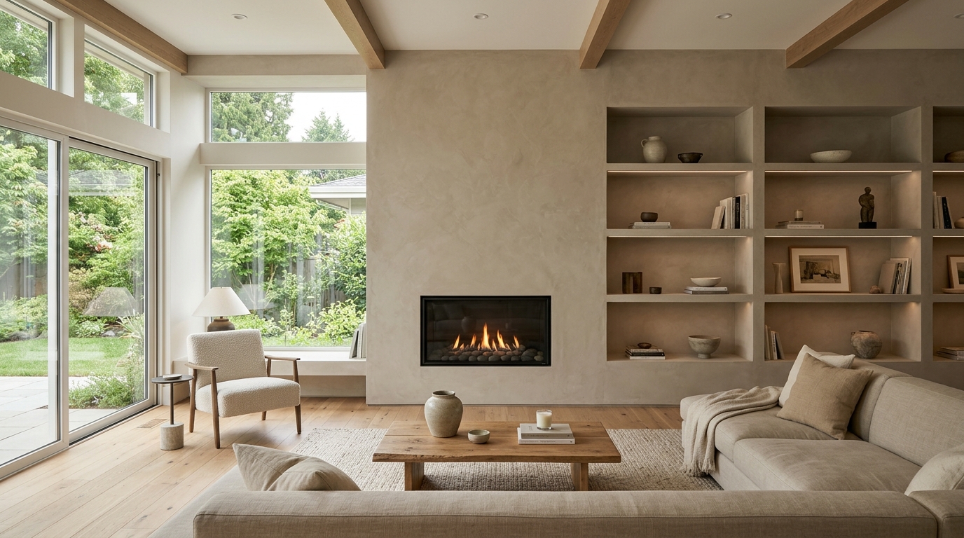 Built-In Entertainment Center with Fireplace Ideas