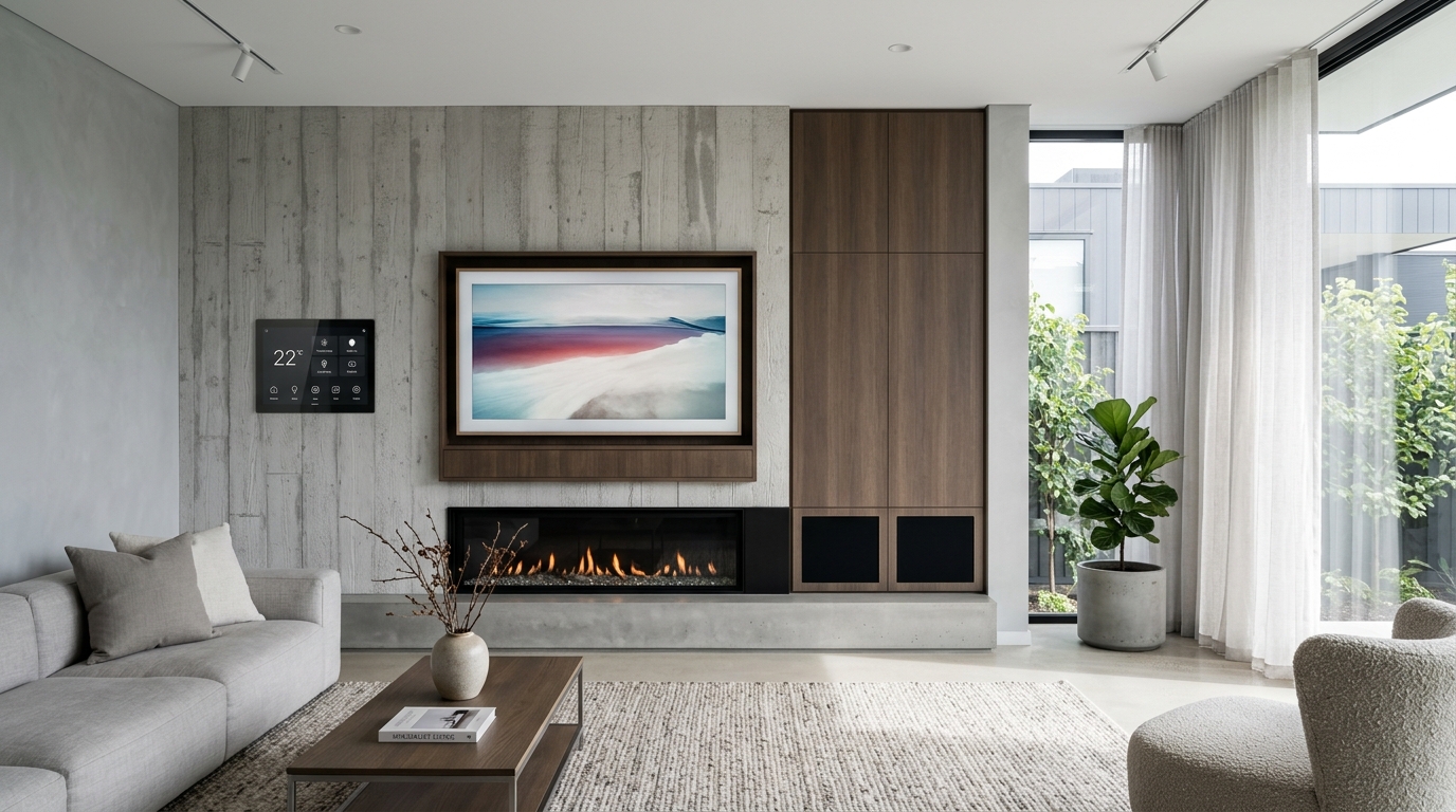 Built-In Entertainment Center with Fireplace Ideas